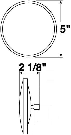 PM 654X 5-Inch Stainless Steel Convex Mirror for Driveway, Parking Lot & Warehouse Safety - Wide Angle Traffic & Blind Spot Visibility