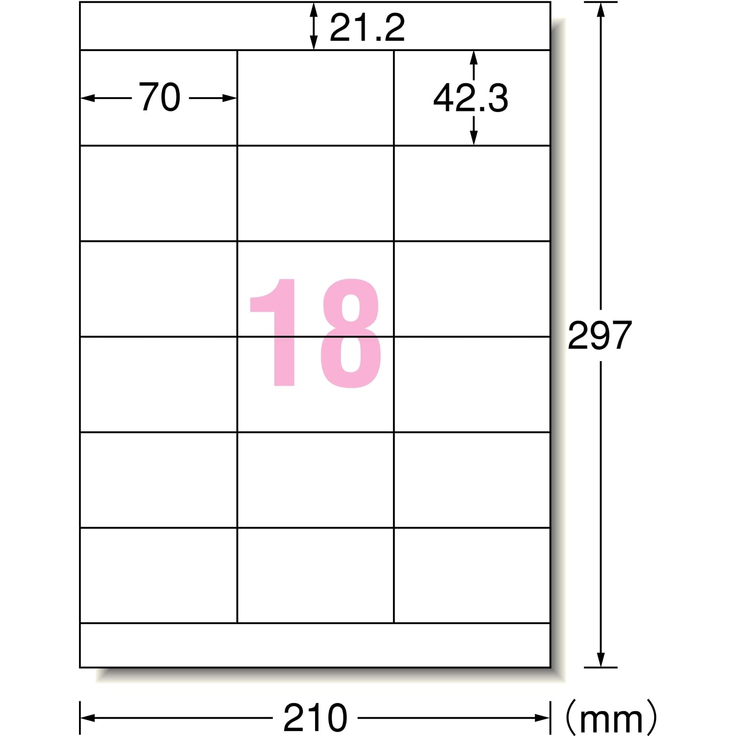 E-Wan (A-One) Label Seal for Laser Printer - Matte White A4 Paper with 18 Face Up/Down Margins - Perfect for Shipping, Packaging, and Office Organization