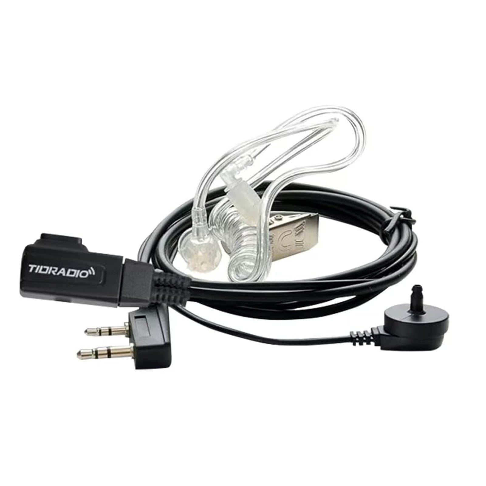 Wireless Acoustic Tube Earpiece with Noise-Canceling Microphone - Clear Hands-Free Communication for Security, Call Centers & Driving