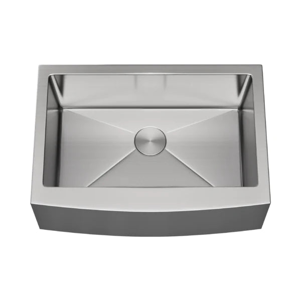 Allora USA KH 2721F R15 27x21x10 Inch Single Bowl Stainless Steel Kitchen Sink - Large Undermount Sink for Modern Kitchens, Perfect for Cooking & Dishwashing