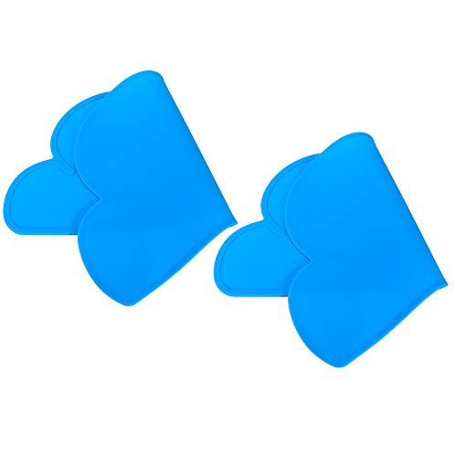 2 Pack Cloud-Shaped Silicone Feeding Plate Placemats for Kids - Waterproof, Heat Insulation Baby Placemat (Blue) | Perfect for Highchair, Dining Table & Mess-Free Mealtime