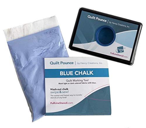 Hancy Ultimate Quilt Pounce Pad with 4oz Chalk Powder - Blue Fabric Marking Tool for Quilting, Sewing & Embroidery | Perfect for DIY Craft Projects & Professional Tailoring