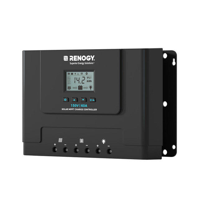 Renogy Rover Lite 60A MPPT Solar Charge Controller for 12V/24V/36V/48V Solar Panels - Efficient Battery Charging for RV, Marine, Off-Grid & Home Solar Systems