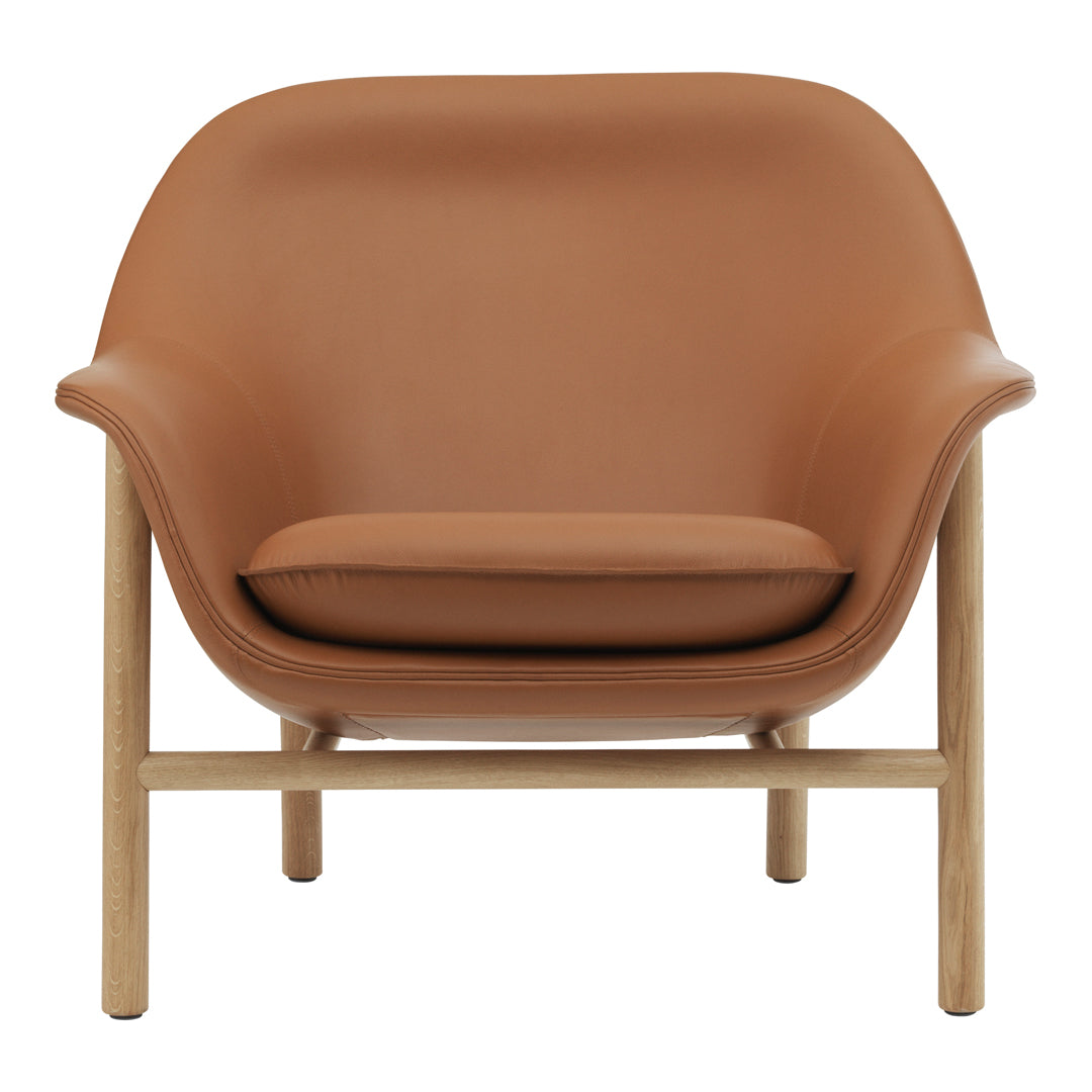Modern Drape Low Lounge Chair with Solid Wood Legs - Perfect for Living Room, Bedroom, or Office Relaxation
