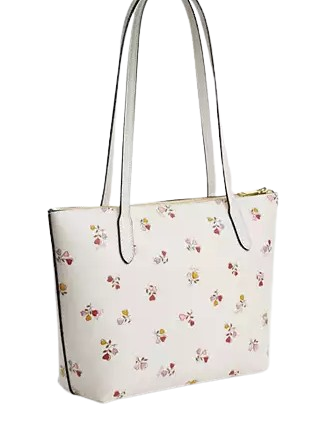 Coach Fiona Zip Tote Bag with Heart Print - Stylish Women's Shoulder Handbag for Work, Travel & Everyday Use