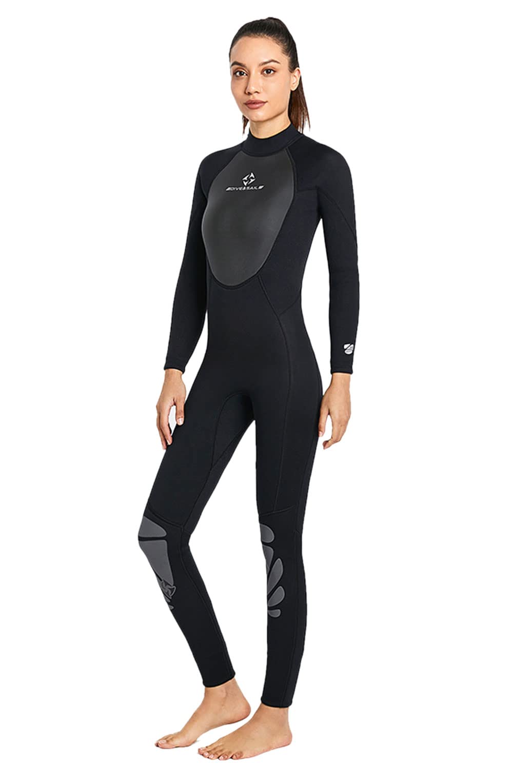 **3mm Neoprene Full Body Wetsuit for Men & Women – Long Sleeve One-Piece Diving Suit for Scuba, Snorkeling & Watersports – Thermal Protection for Cold Water Swimming & Surfing**
