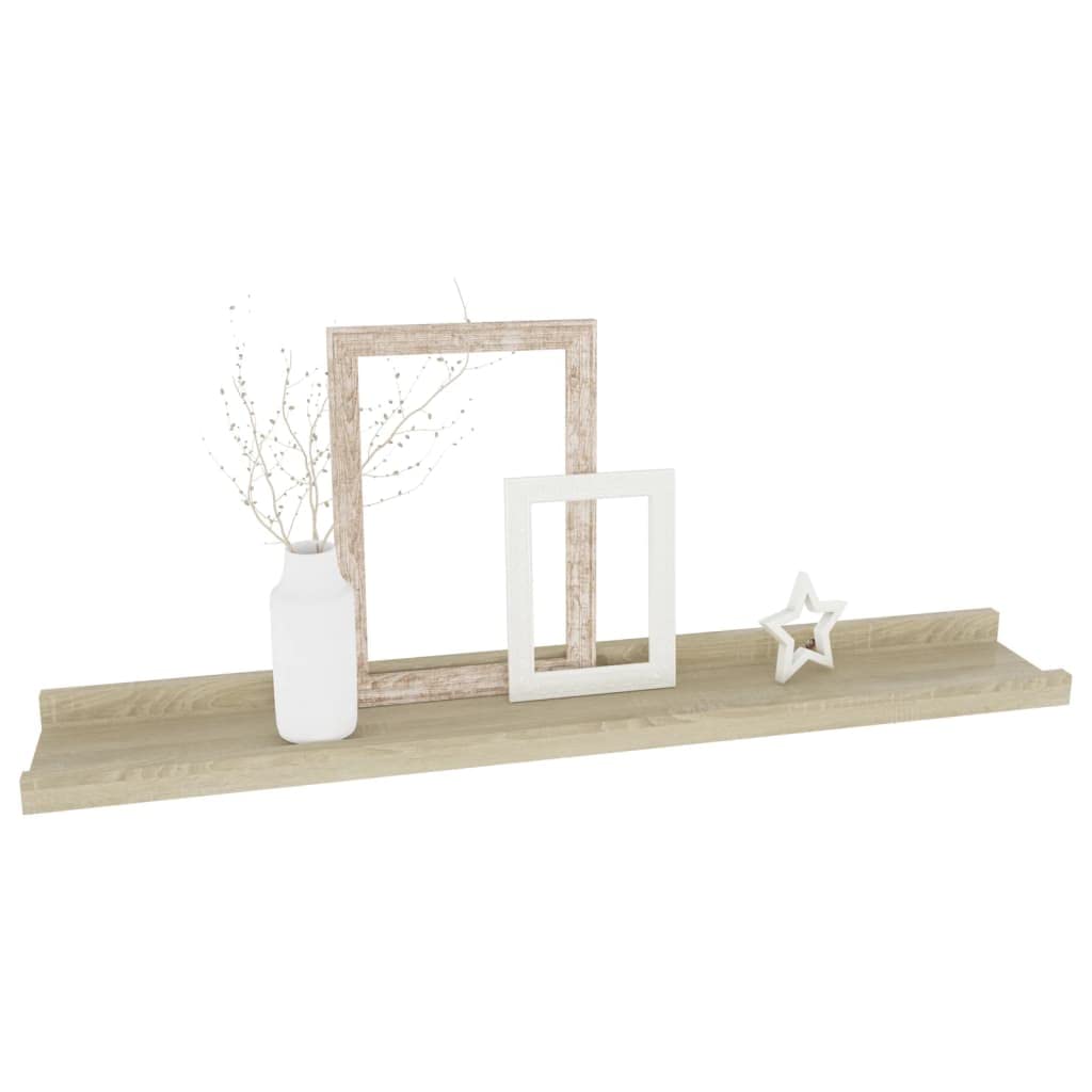 4-Pack Floating Wall Shelves Set - Sonoma Oak 23.6