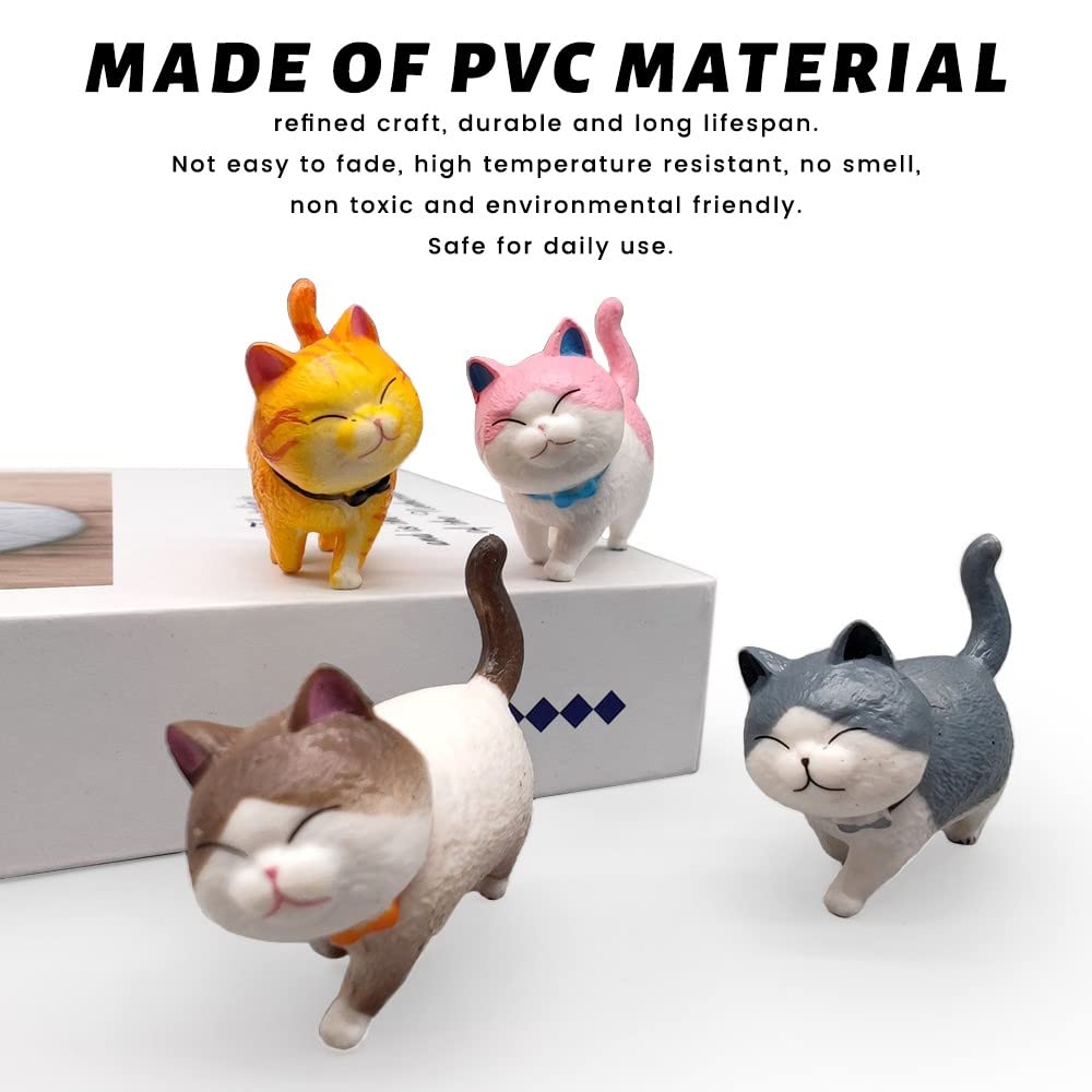 XiXiRan Miniature Cat Figurines Set - 3 Realistic Cat Statues for Cake Toppers, Educational Toys for Kids, Boys & Girls - Perfect for Cat Lovers, Birthday Parties & Home Decor