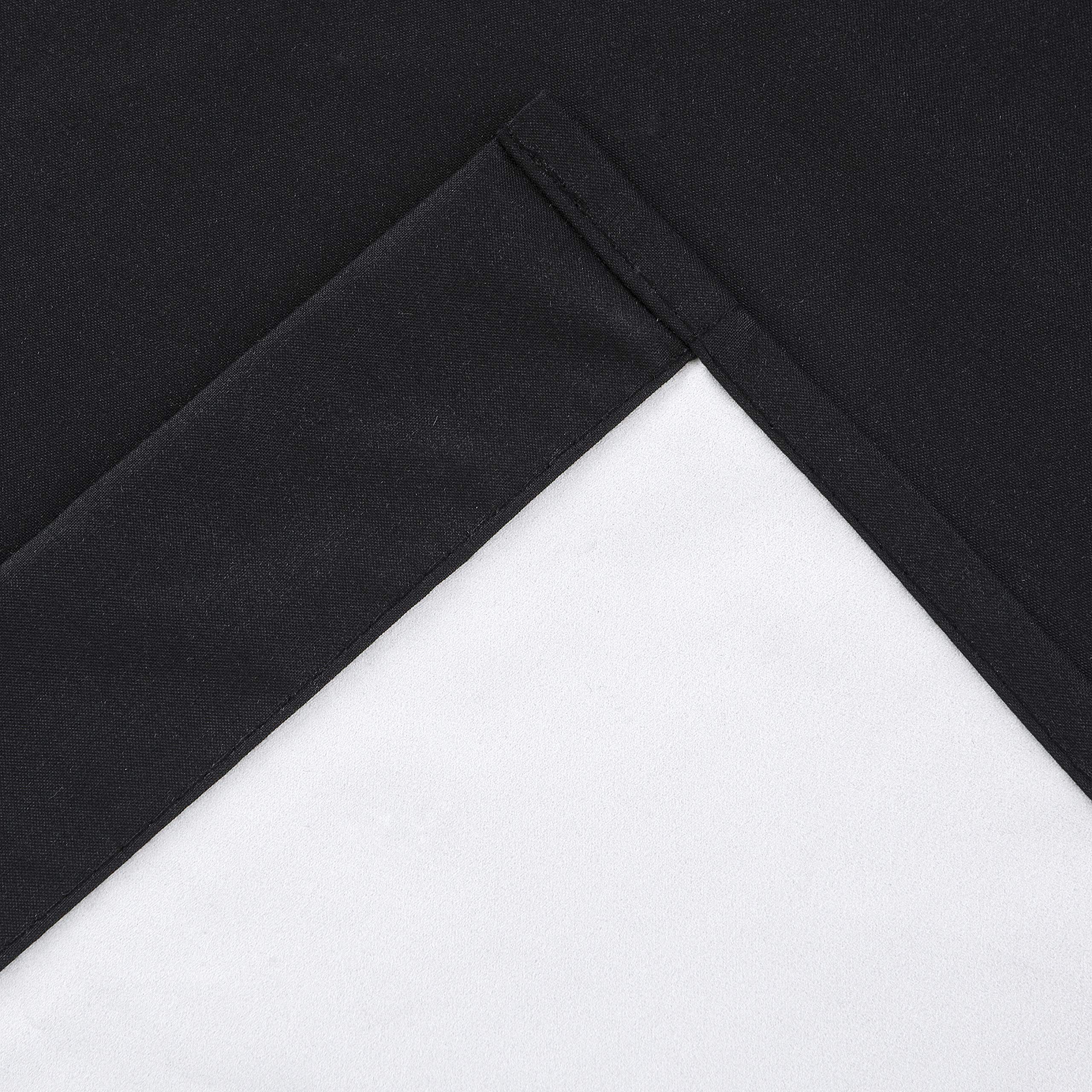 Blackout Curtains for Kitchen & Office - 2 Pack 30x36 Inch Black Insulated Grommet Window Drapes with Room Darkening & Thermal Insulation - Perfect for Basement, Bedroom & Home Theater Light Control