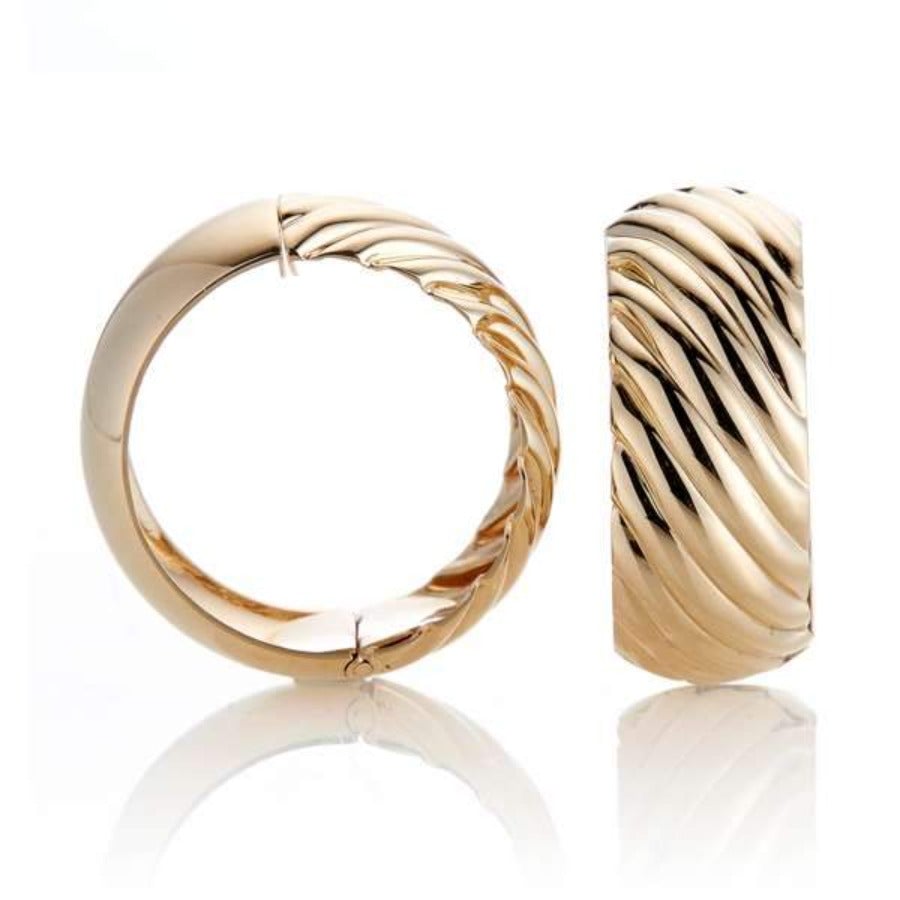 Reversible Hoop Earrings for Women - Gold & Silver Stainless Steel Dangle Earrings - Trendy Fashion Jewelry for Everyday Wear, Parties & Special Occasions