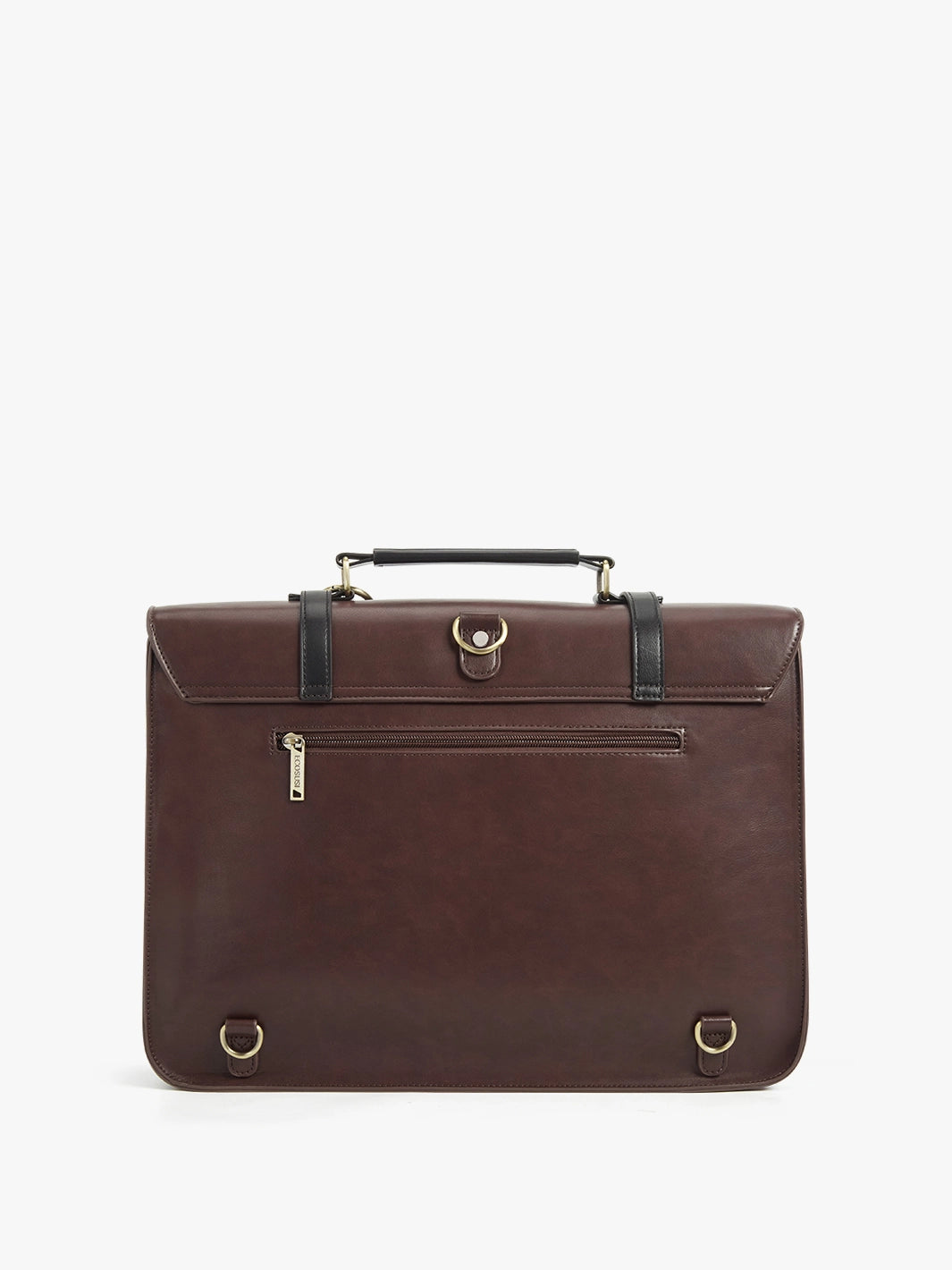 EcoSusi Classic Bow Briefcase - Elegant Cocoa Truffle Leather Handbag for Women | Perfect for Office, Business Meetings & Professional Work