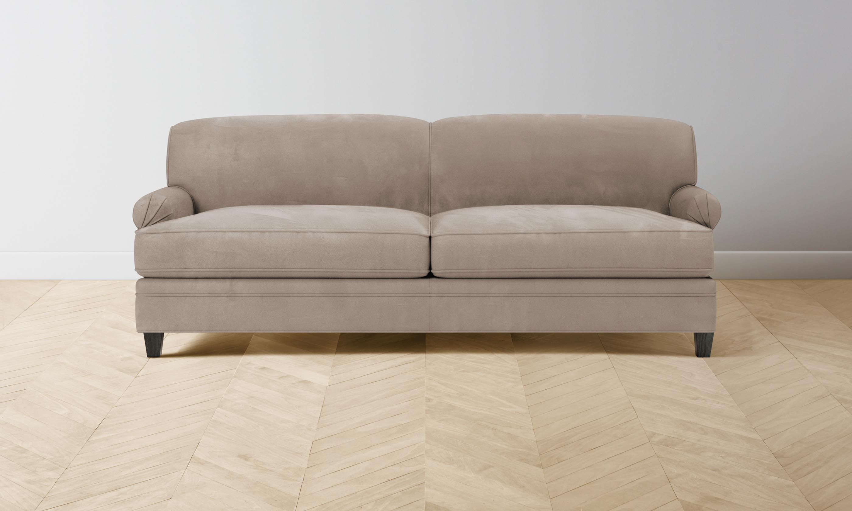 Carmine Sofa - Premium Nubuck Leather Upholstery in Fawn | Modern Living Room Furniture for Cozy Home Decor