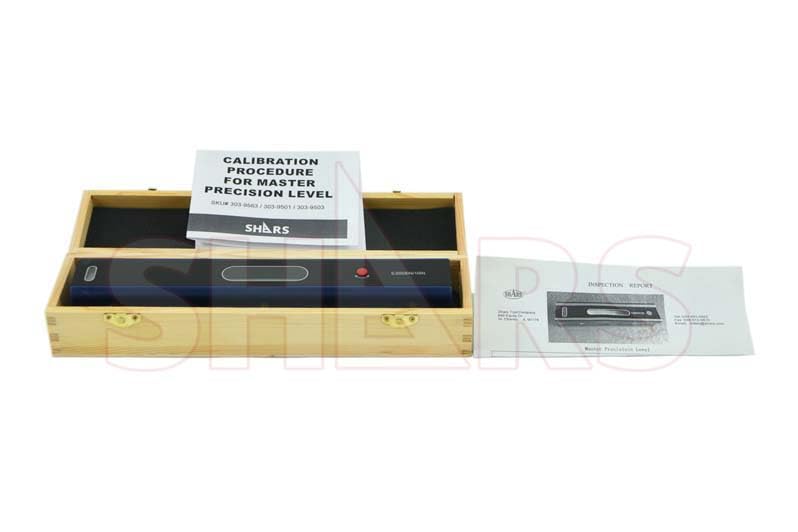 Shars 12 Inch Master Precision Level - Cast Iron Body Machinist Tool with Fitted Box (Model 303-9503 R) | Perfect for Metalworking, Woodworking & Machine Alignment