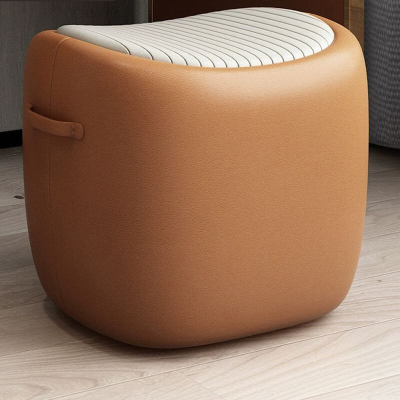 Genuine Leather Modern Vanity Stool - 17