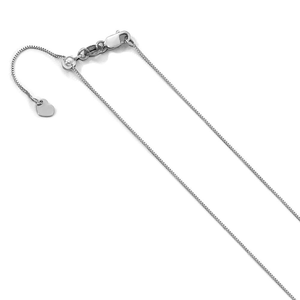 10K Gold Adjustable Baby Box Chain Necklace 22 Inch - Dainty & Elegant Jewelry Gift for Women in White Gold & Yellow Gold, 0.7mm Thin - Perfect for Everyday Wear, Special Occasions & Gifting
