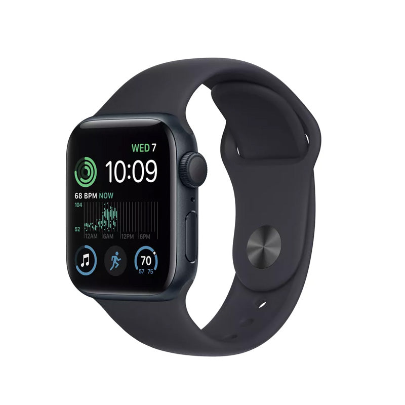 Apple Watch SE 2nd Gen 2022 (GPS) 40mm Midnight Aluminum Case with Midnight Sport Band S/M - Perfect for Fitness Tracking & Everyday Wear