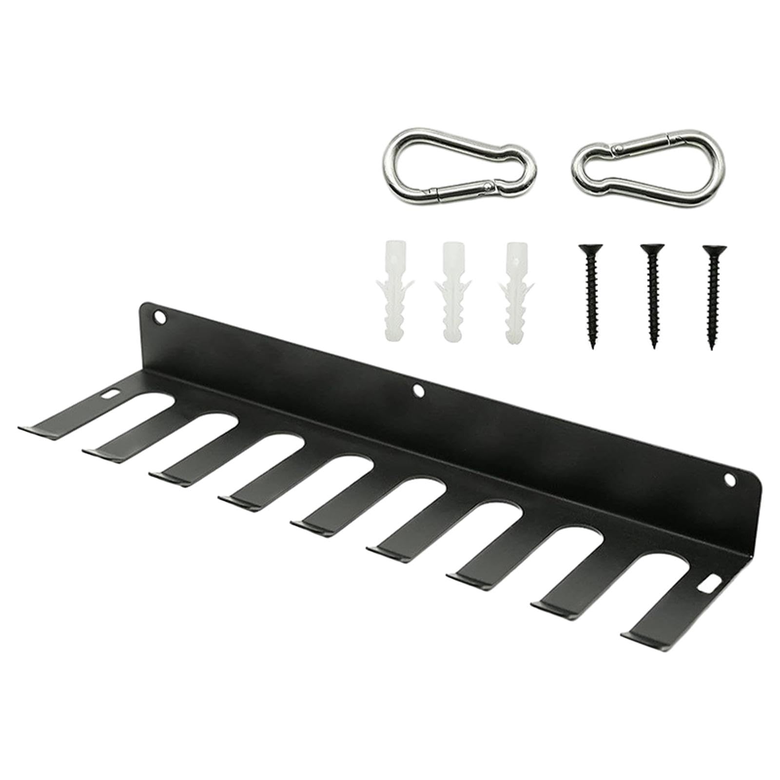 Best Baseball Bat Rack with 2 Snap Hooks - Holds 16 Bats - Durable Equipment Organizer for Softball Bats - Perfect for Field, Bedroom, Dugout & Fence Storage