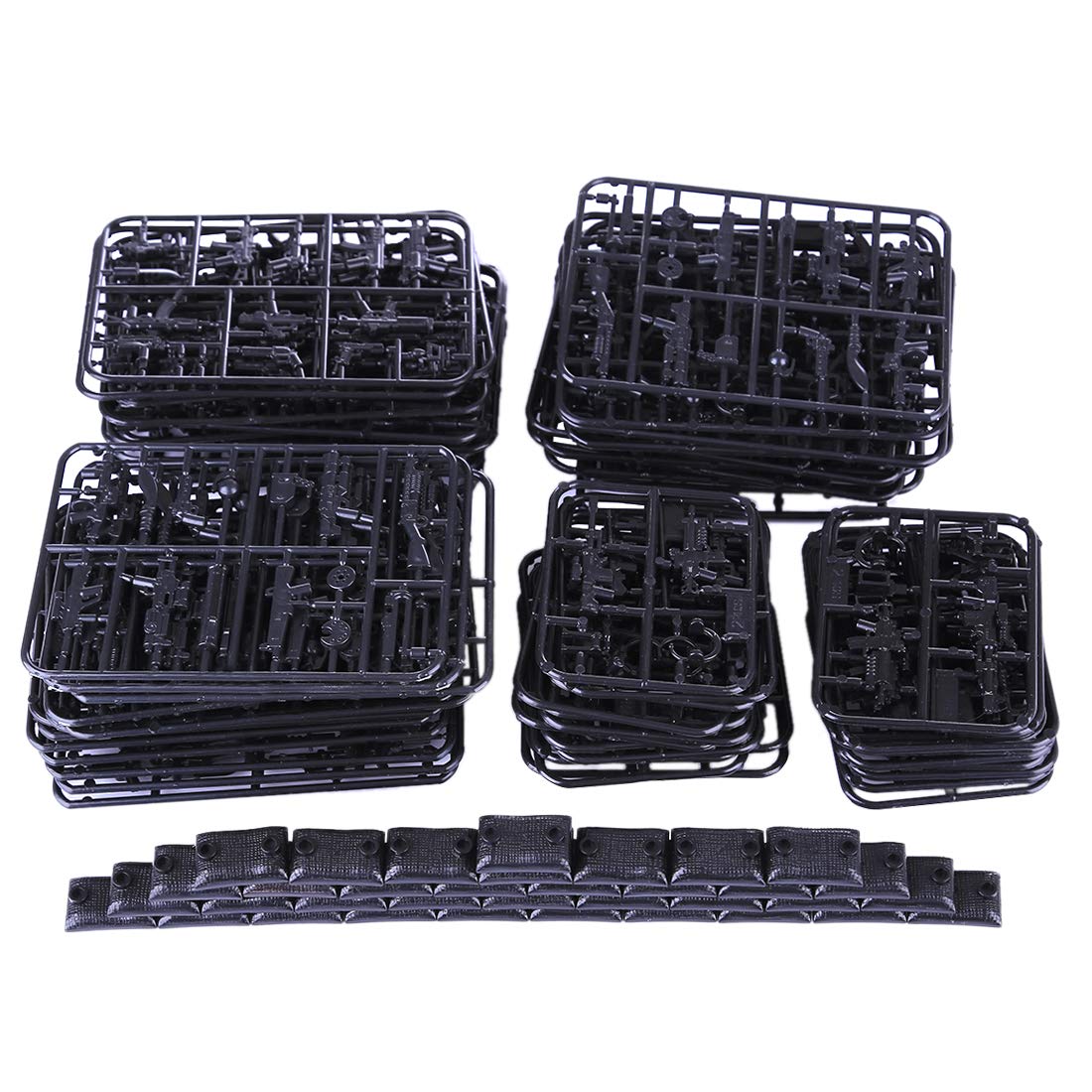 500Pcs Military Weapon Set for Minifigures - Custom Modern WW2 SWAT Police Army Weapons Building Kit, Compatible with Lego Minifigures - Perfect for War Game Scenes, Military Dioramas & Action Figure Displays (UZQ0R26DJ09OWHCQB114B)