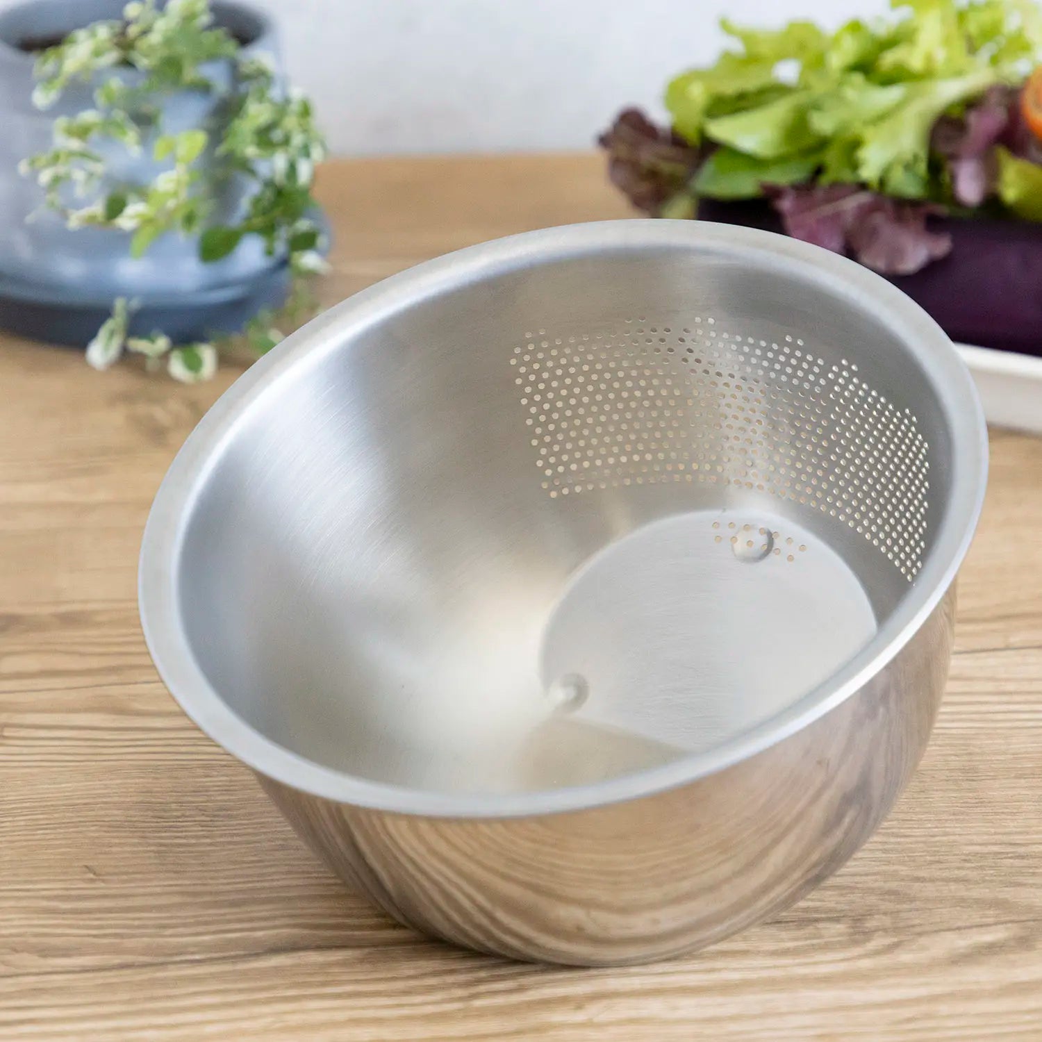 Premium Fujii Stainless Steel 3-Way Rice Washing Bowl with Perforated Strainer - 8.5 Inch Kitchen Essential for Perfect Sushi Rice, Rice Cooking & Grain Rinsing