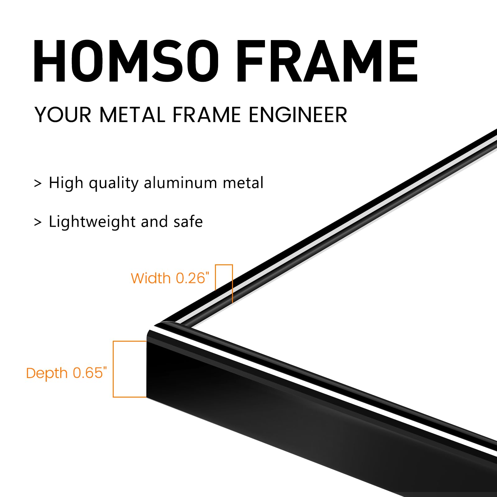 Homso 12x18 Picture Frame - Black Metal Poster Frame with Plexiglass for 11x17 (with Mat) or 12x18 (Without Mat) Photos - Thin Border Display Frame for Wall Art, Home Decor & Office - Horizontal & Vertical Hanging Options