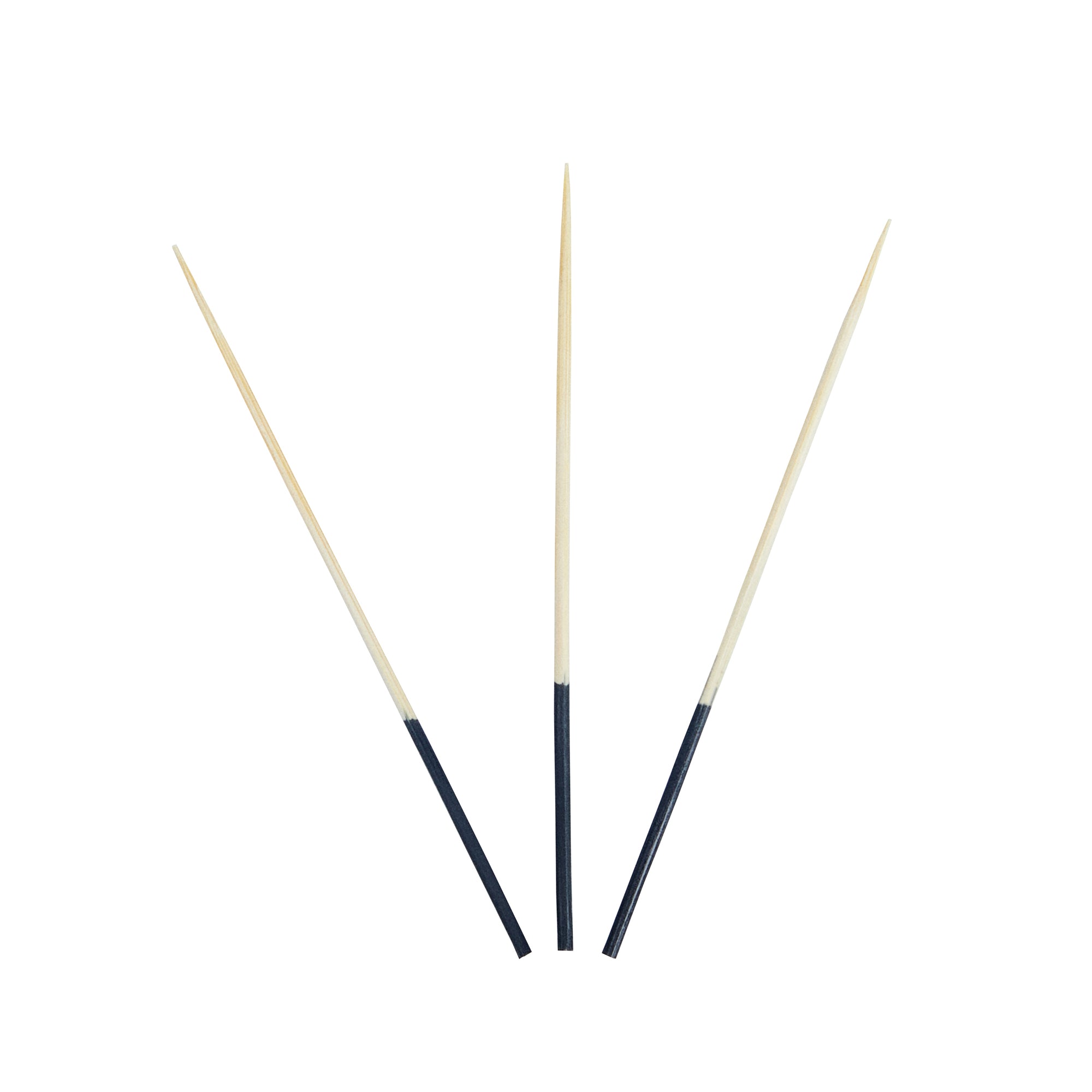 Premium Black Bamboo Hand-Dipped Skewers - 3.5 Inch BBQ Skewers (100 Count) - Perfect for Grilling, Kebabs, and Party Appetizers
