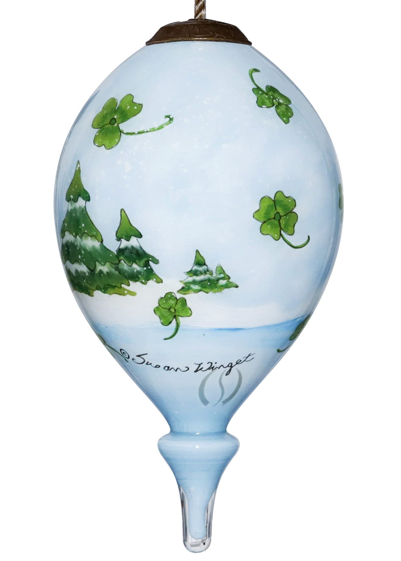 Shamrock Snowman Christmas Ornament - 4.5 Inch Irish Holiday Decor for Tree, Gift & Home Decoration - Perfect for St. Patrick's Day, Winter Celebrations & Festive Decor
