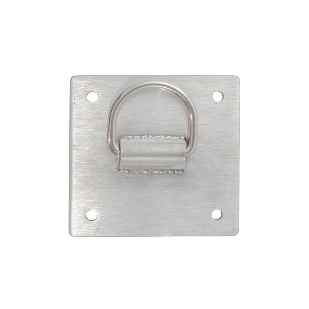 304 Stainless Steel Roof Anchor - Heavy Duty D-Ring Anchorage Plate for Wood, Metal & Concrete Roofs | 8mm Thick Wall Mount Safety Hook | Perfect for Construction, Roofing & Fall Protection Work