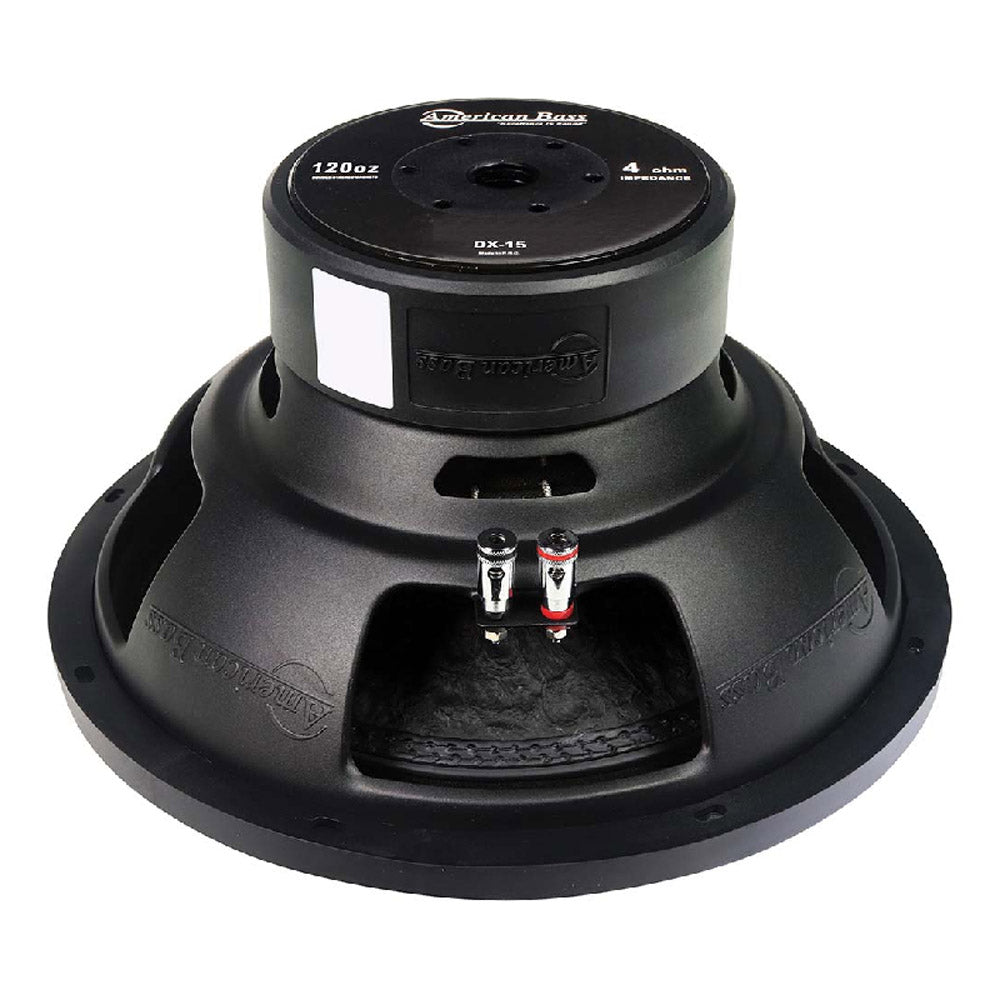 American Bass DX154 1000W 15 Inch DX Series Single 4 Ohm Car Subwoofer - High Power Bass for Car Audio Systems & Truck Sound Upgrades
