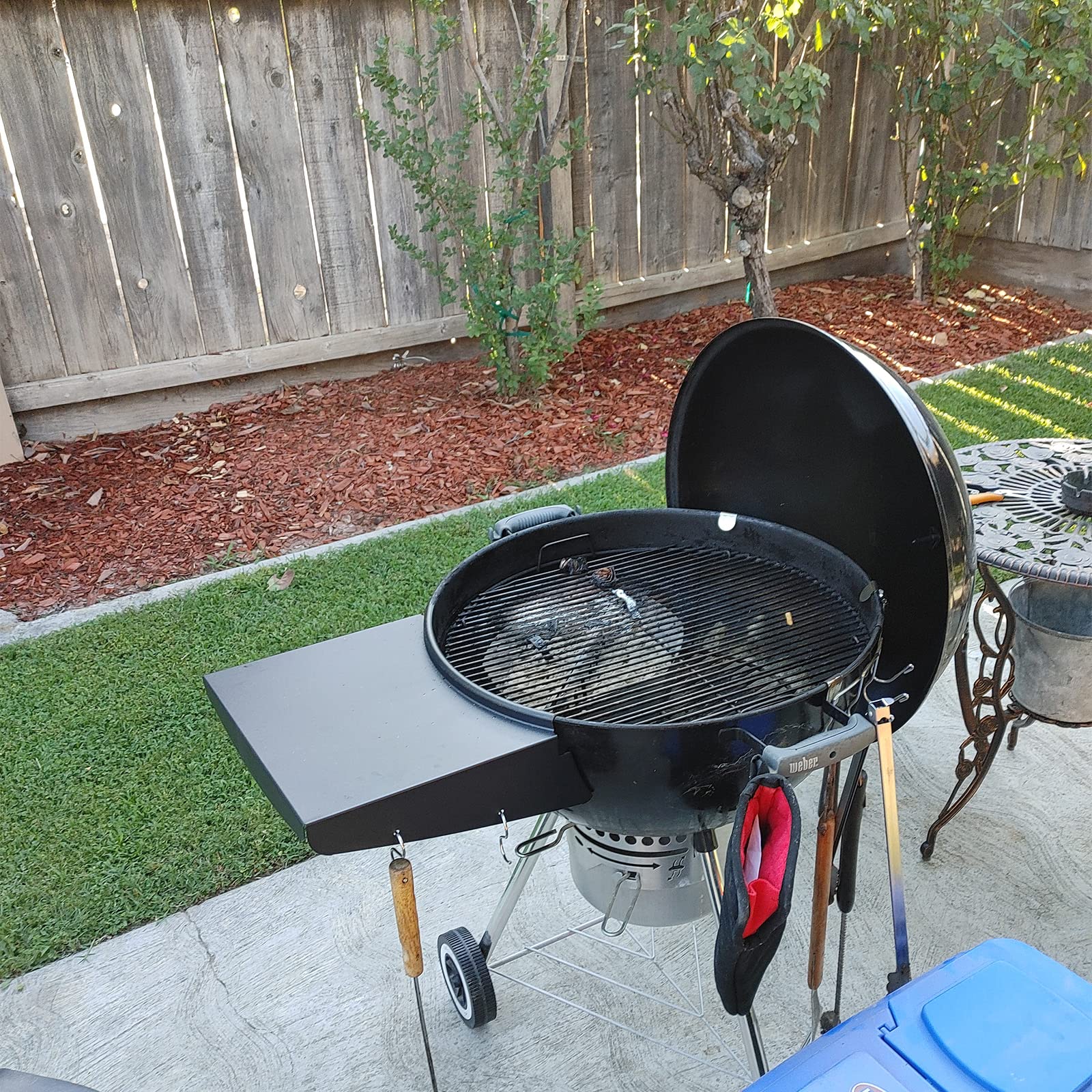 QuliMetal Grill Table for Weber Kettle 22