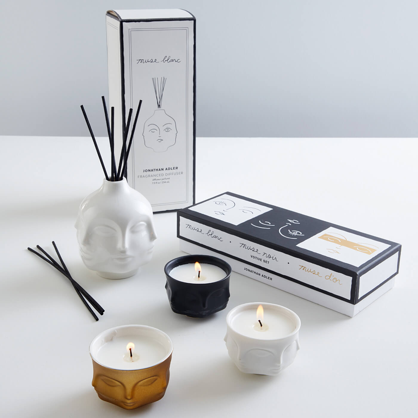 Muse Votive Candle Set - 6 Pack Scented Soy Wax Candles for Home Decor, Wedding, Spa & Relaxation - Romantic Ambiance Gift Set