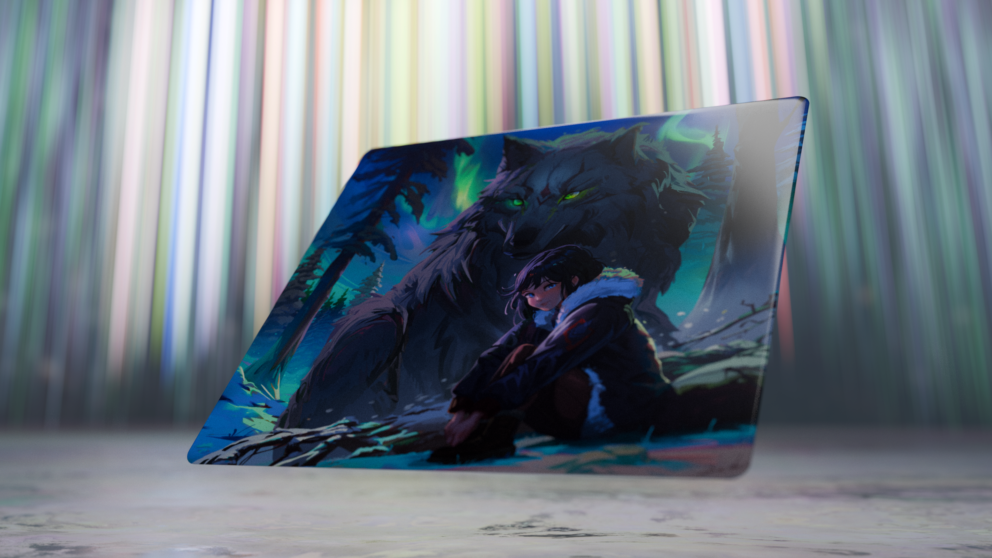 The Guardian by Tekkusai x Hitbox Studios - Premium Glass Gaming Mouse Pad for PC & Mac - Smooth Glide & Precision Control for Gamers & Professionals