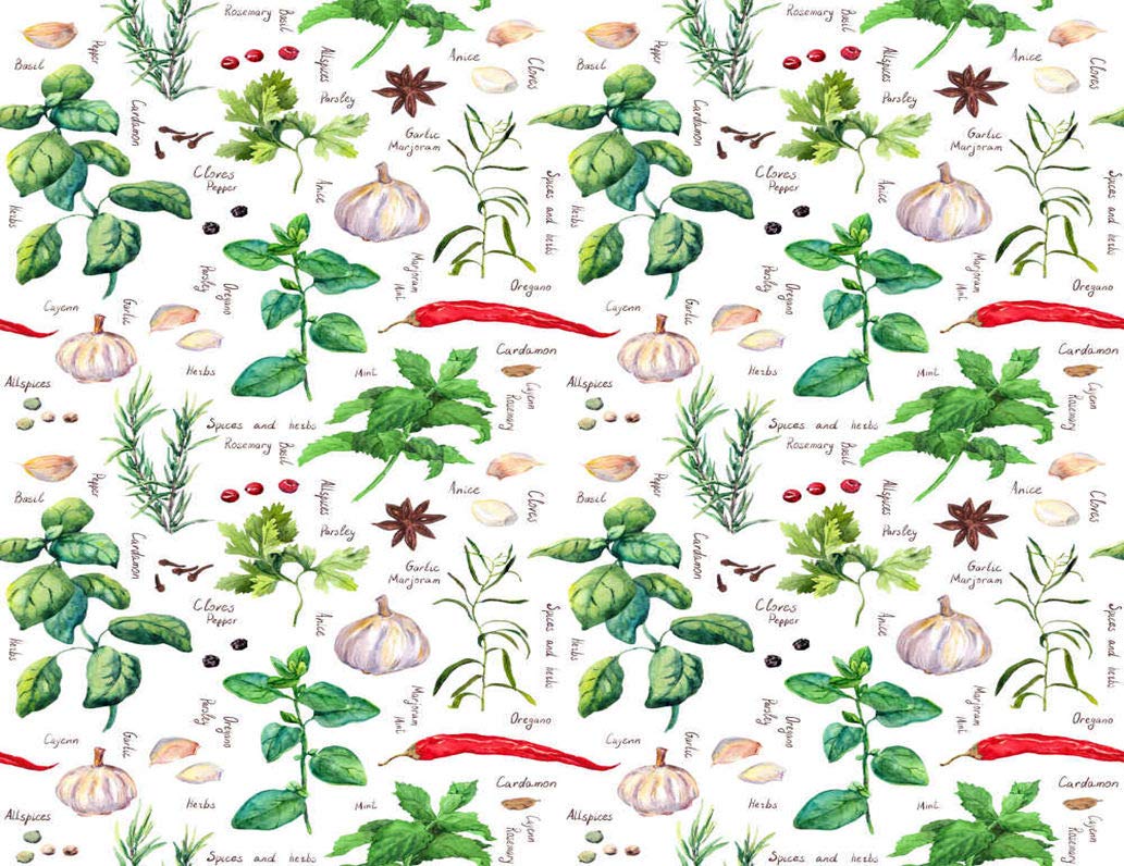5D DIY Diamond Painting Kit - Spices & Herbs Theme (Cayenne, Garlic, Oregano, Parsley) - Full Drill Cross Stitch Art Craft 12x16 Inch - Home Wall Decor & Unique Gift Idea for Kitchen, Dining Room or Craft Lovers
