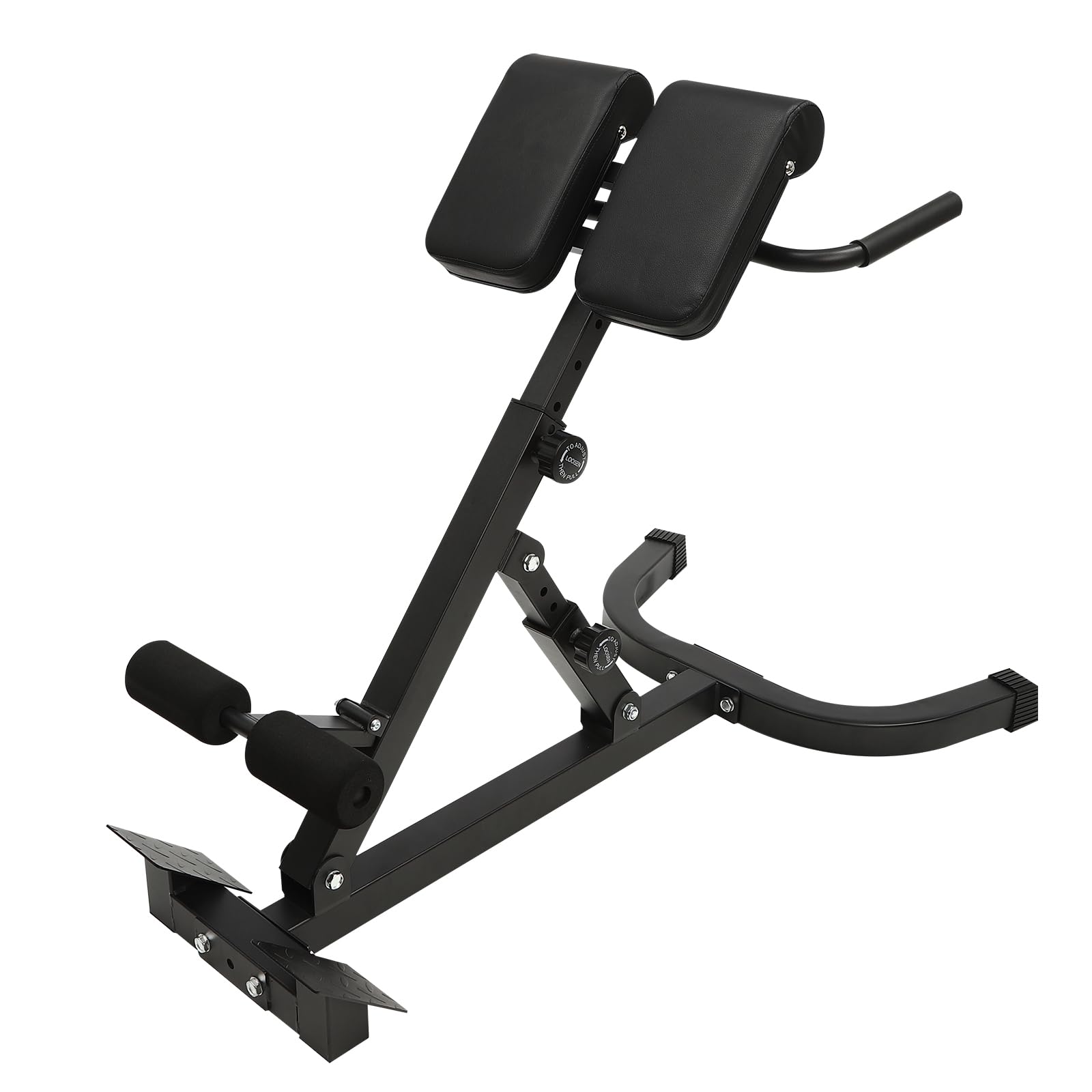 Adjustable Back Extension Roman Chair - Foldable Multi-Functional Ab & Core Strength Training Bench for Home Gym | Perfect for Back Pain Relief, Posture Correction & Full-Body Workouts