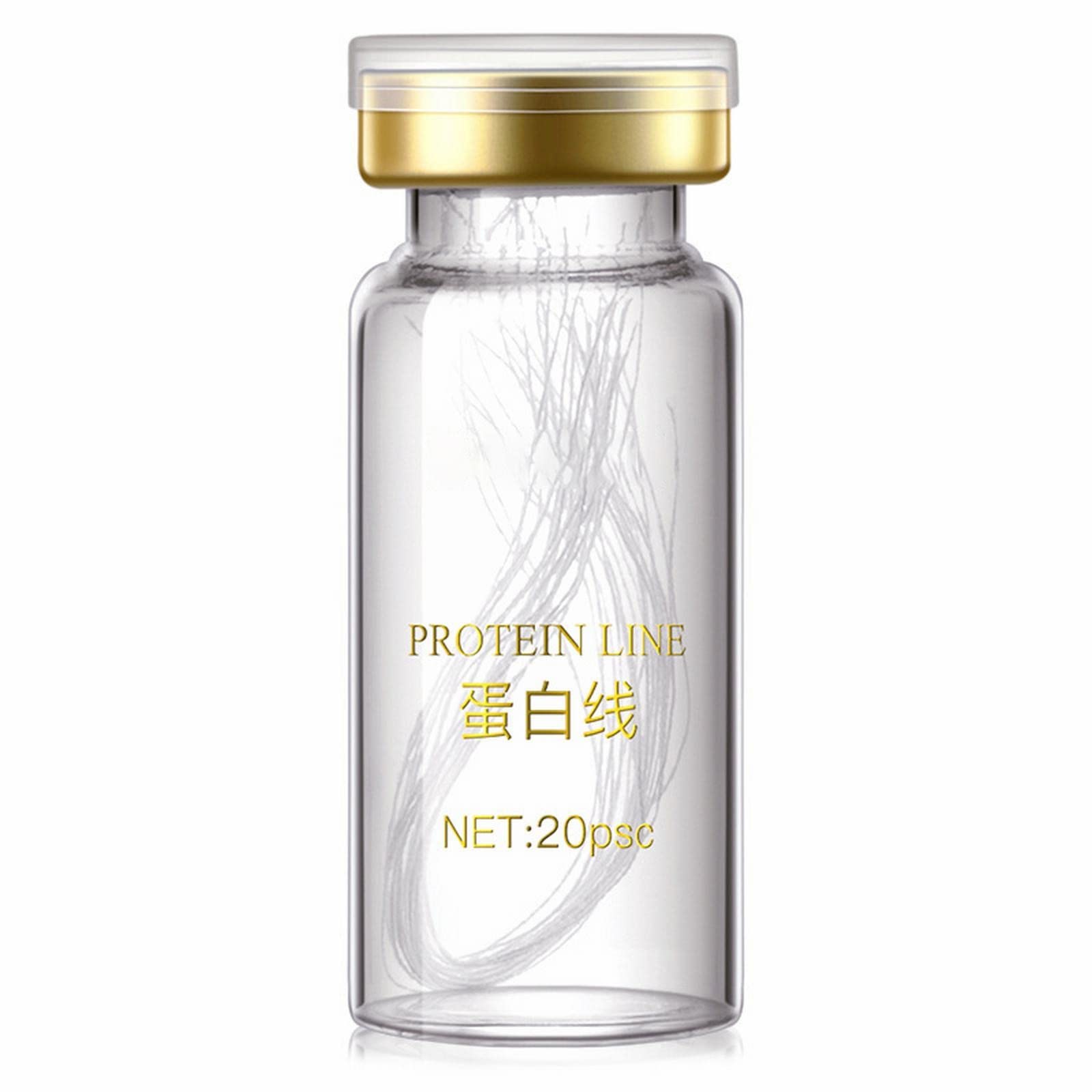 Premium Soluble Collagen Protein Threads with Nano Gold & Ice Chrysanthemum Extract - 20pcs Absorbable Gold Thread for Fine Lines Reduction & Skin Rejuvenation | Anti-Aging Facial Treatment & Hair Care Enhancement