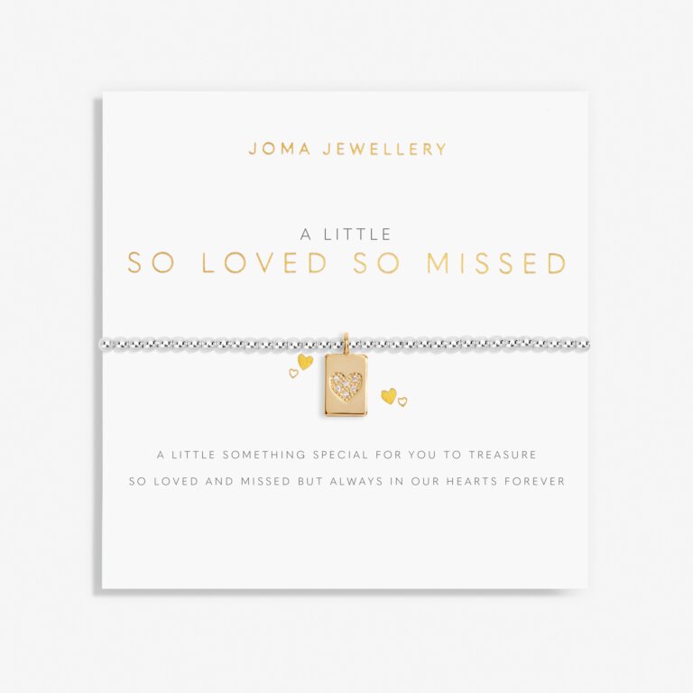 Joma Jewellery Bracelet - A Little So Loved So Missed - Memorial Keepsake for Loved Ones | Perfect for Grieving, Remembrance & Special Occasions