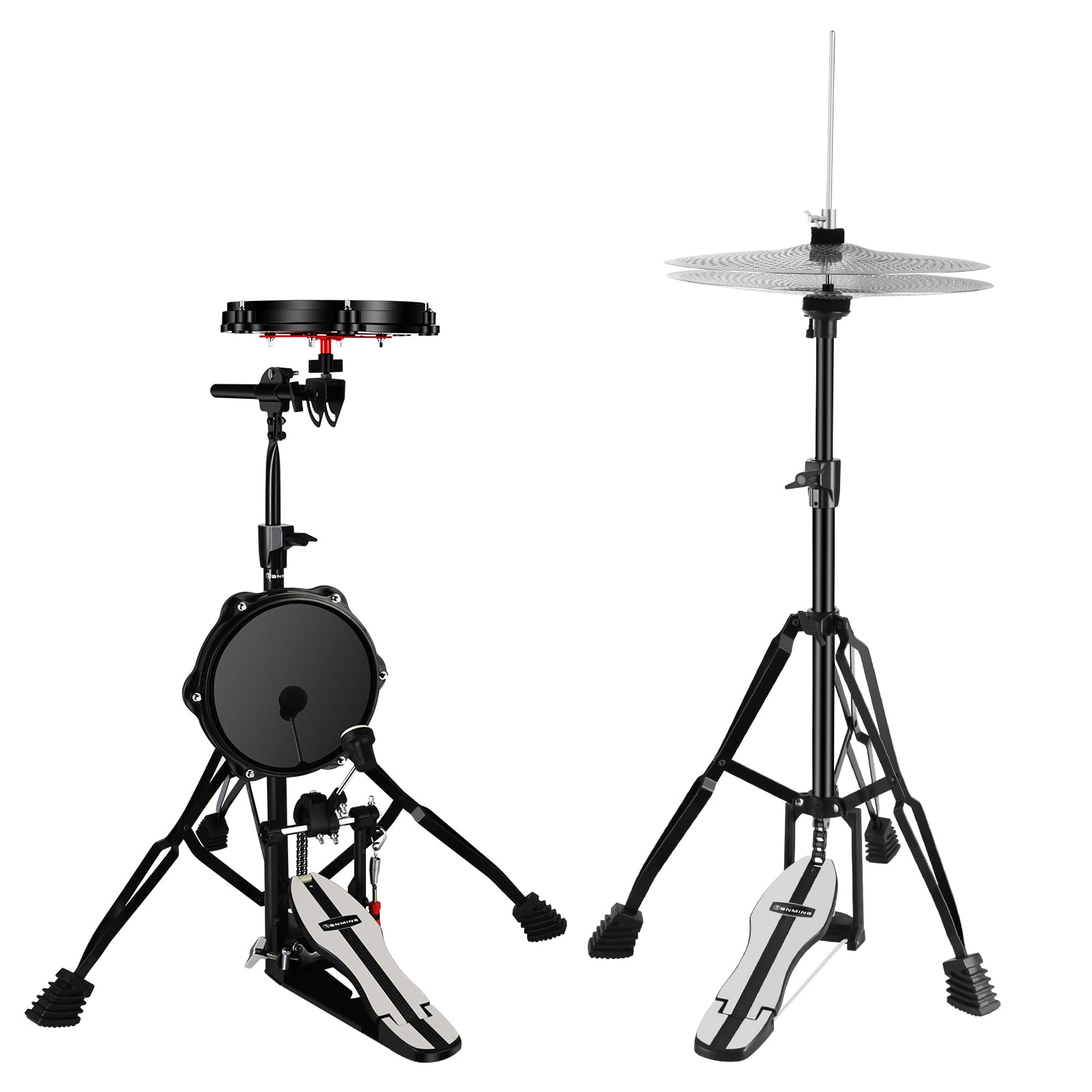 RANMING Silent Drum Practice Pad Set with Stand Kit - 14