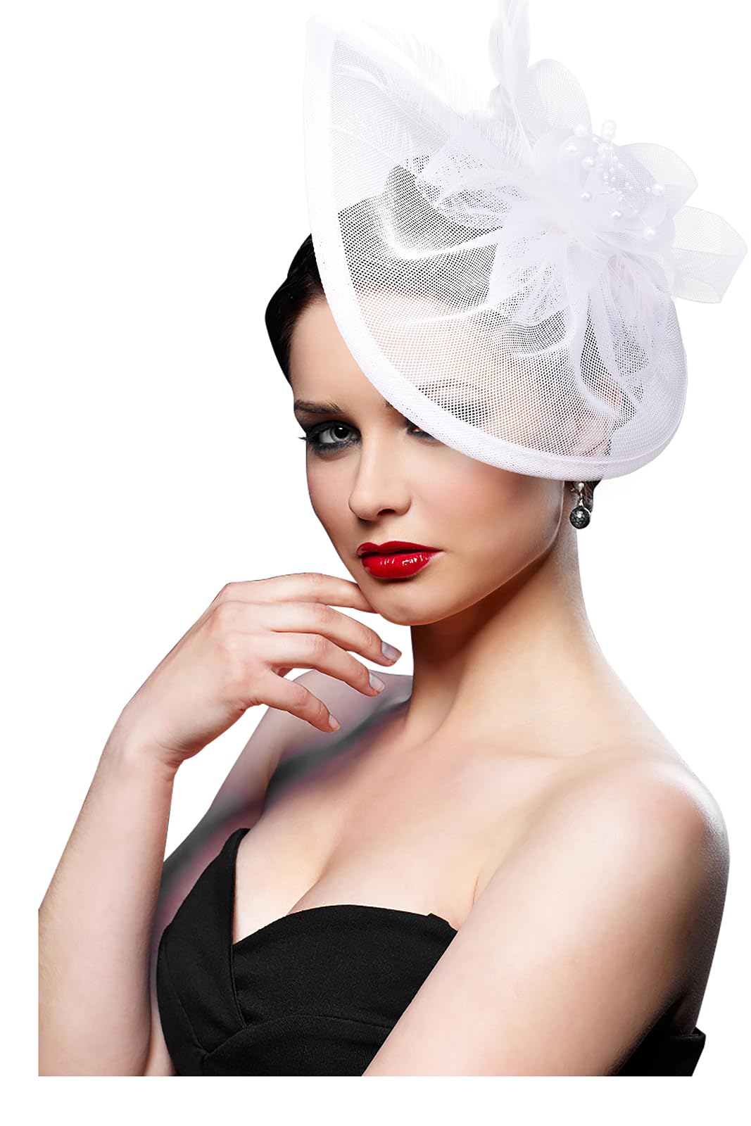 Elegant Women's Fascinator Hats with Flowers - Headband & Clip for Kentucky Derby, Tea Parties, Weddings & Special Events - Stylish Headwear for Women & Girls