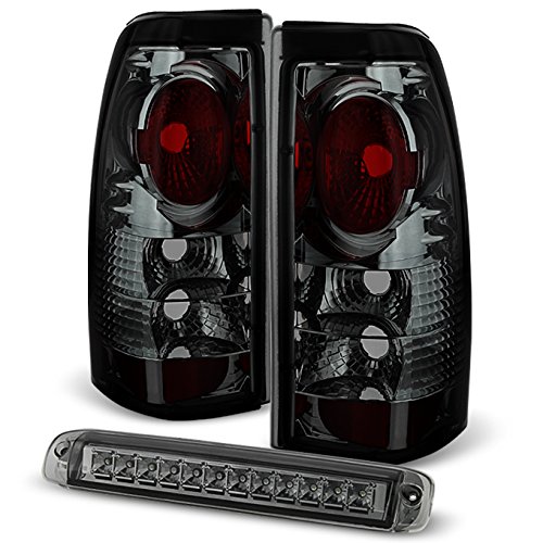 AKKON Smoke LED Tail Lights & 3rd Brake Lamp for 1999-2006 Chevy Silverado 1500/2500HD/3500 & GMC Sierra - Upgrade Your Truck's Style & Safety (Perfect for Night Driving & Custom Builds)