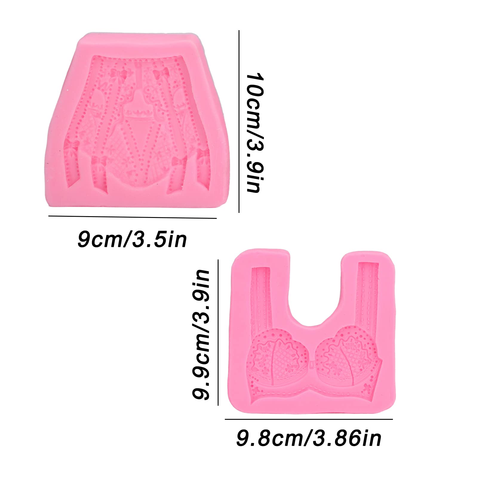2PCS Silicone Bikini Cake Molds - Fondant & Chocolate Mold for DIY Dessert Decorations - Perfect for Birthday Cakes, Cupcakes, and Baking Parties