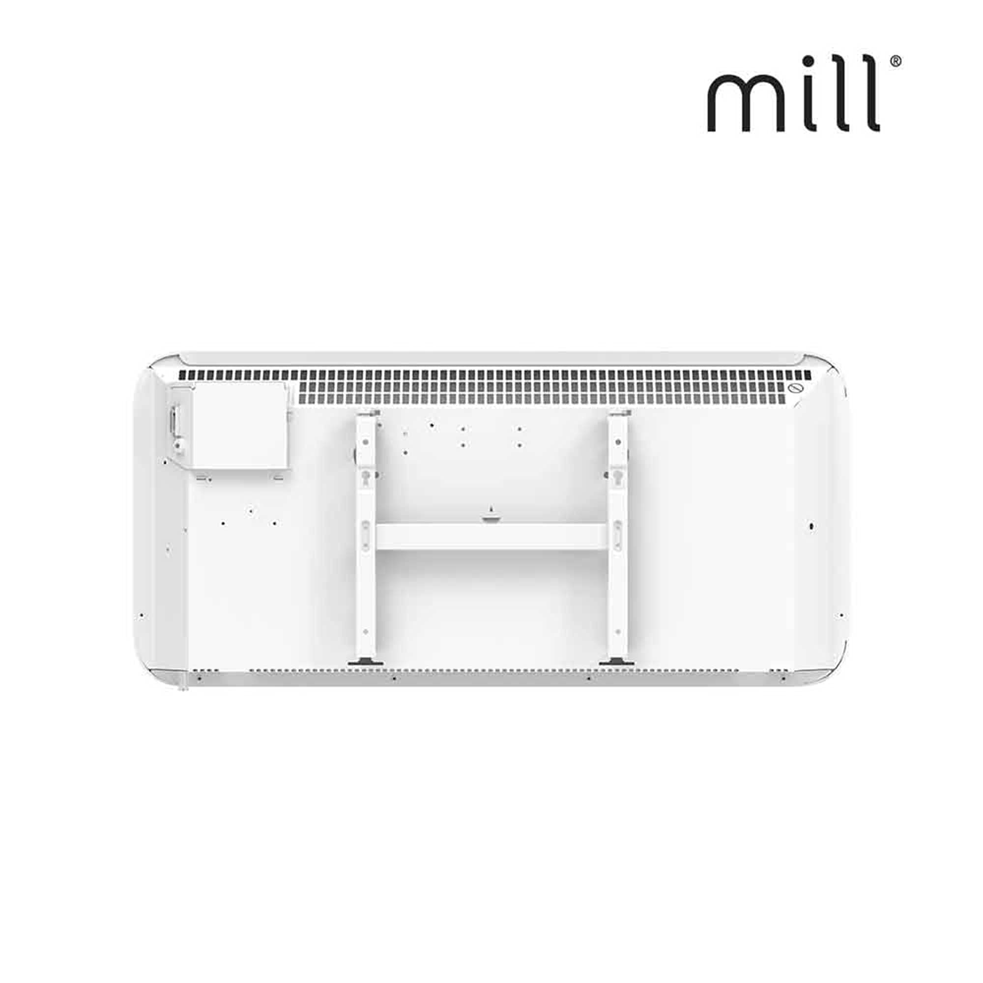 MILL GLASS GL600WIFI3 600W Wi-Fi Electric Space Heater with Glass Design - White | Smart Home Heating for Bedroom, Office & Indoor Use