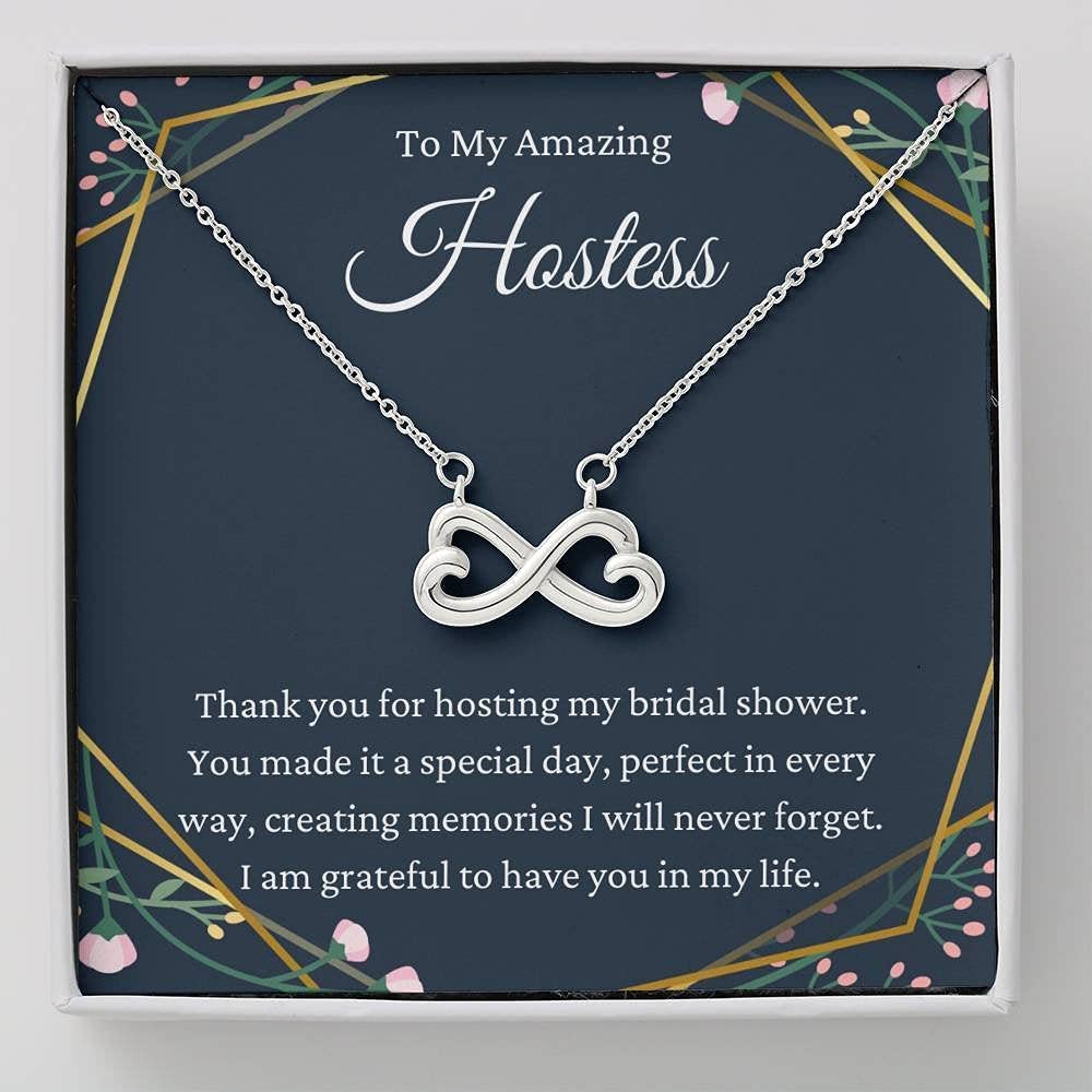 Infinity Hearts - Elegant Hostess Gifts for Bridal Showers, Wedding Party Favors & Thank You Presents | Perfect for Bridal Shower Hosts, Wedding Planners & Party Hostesses | HLT11812