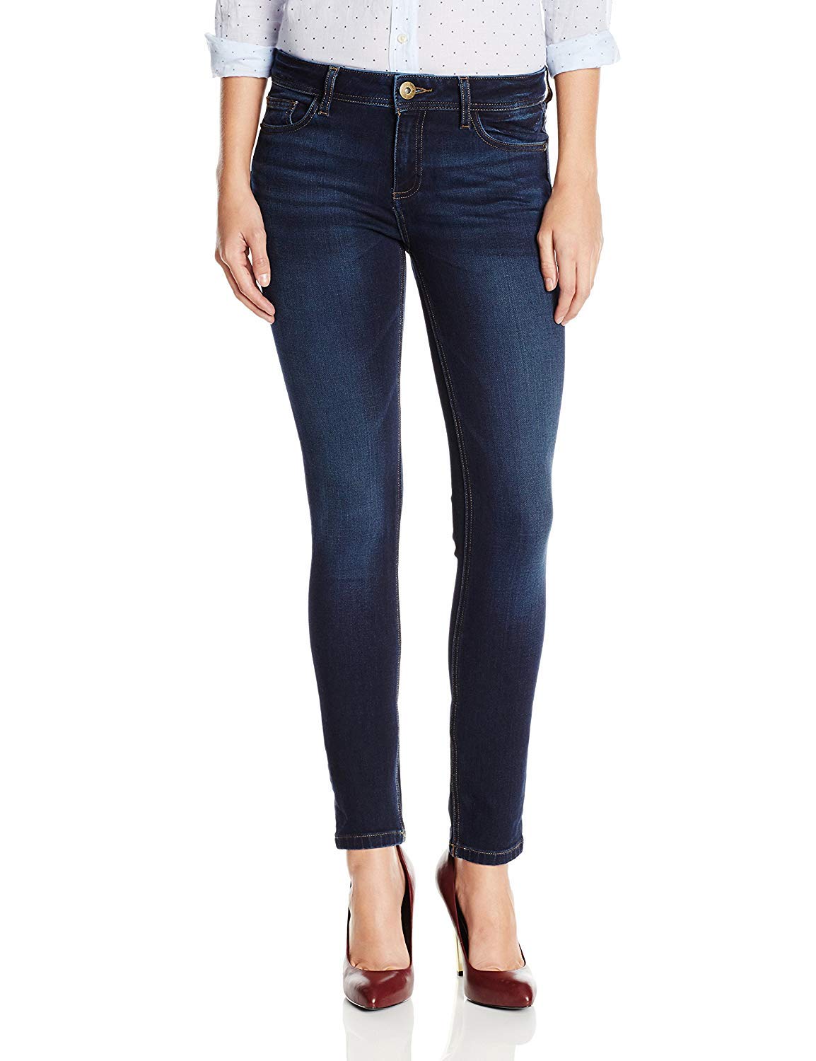 DL1961 Women's Florence Instasculpt Mid-Rise Skinny Jeans - High Stretch Denim for All-Day Comfort | Perfect for Work, Date Night & Casual Outings