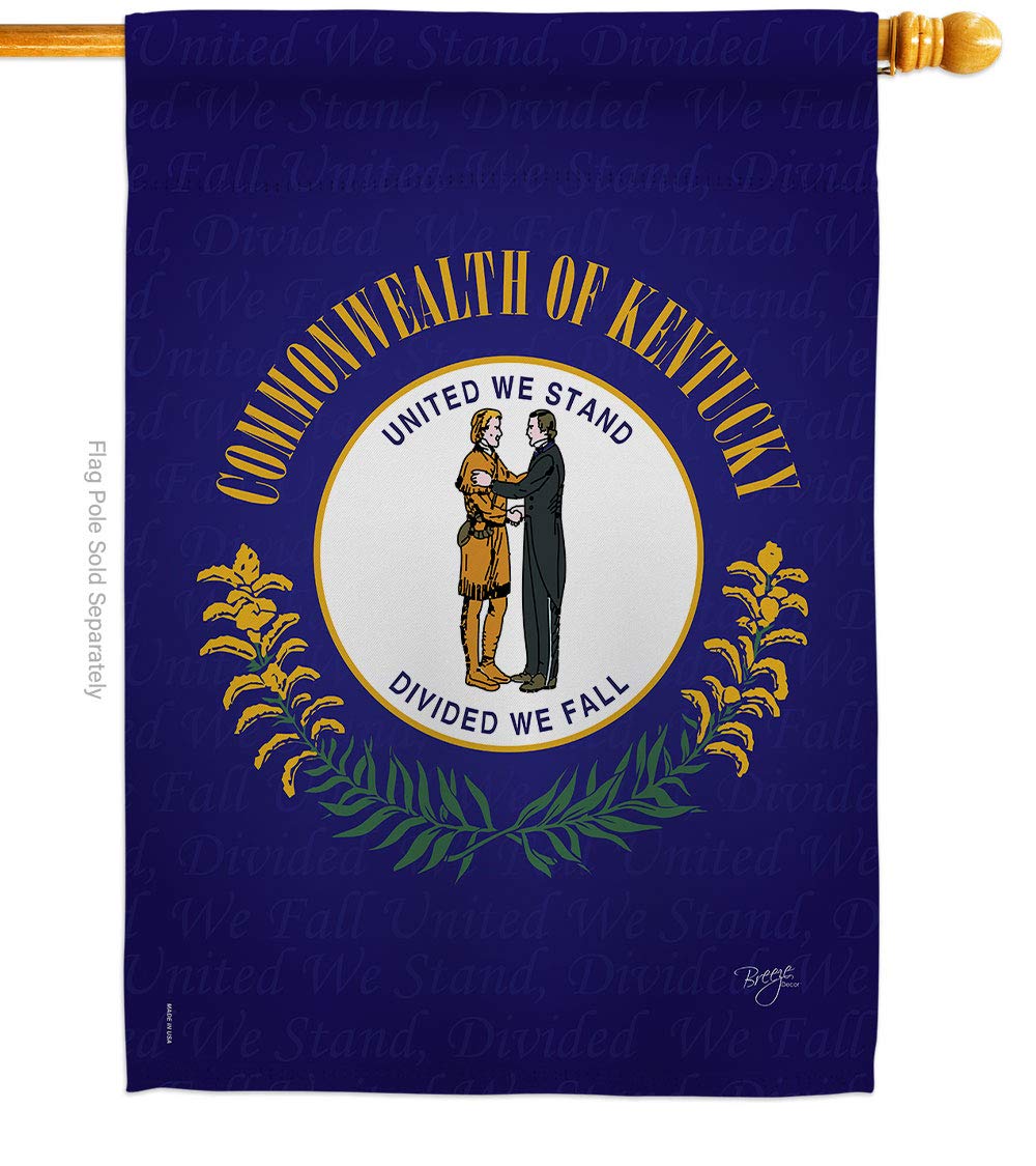 Kentucky Americana Double-Sided House Flag 28x40 - Patriotic Outdoor Decor