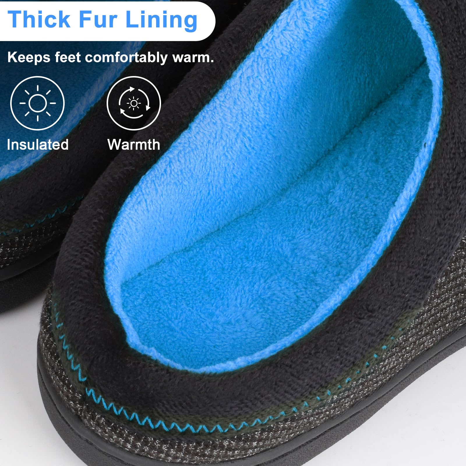 BIAL Men's Memory Foam Slippers with Anti-Slip Sole - Comfortable House Shoes for Indoor, Outdoor & Bedroom Use - Perfect for Lounging, Relaxing at Home and Quick Outdoor Errands