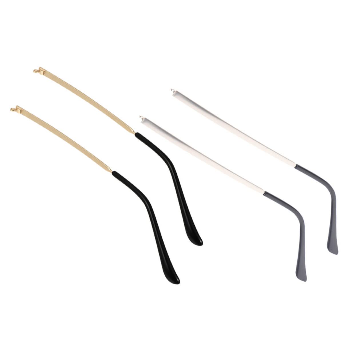 ORFOFE Precision Glasses Screwdriver Kit - 2 Pairs Eyeglass Arm Replacement Parts with Metal Screws - Perfect for Eyewear Repair & Maintenance at Home or Office