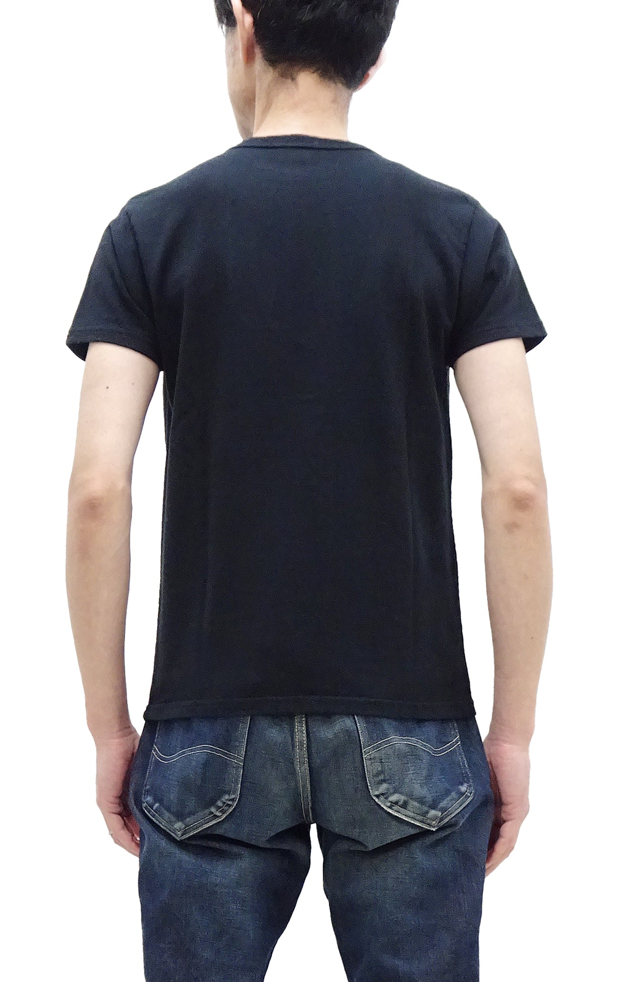 Premium Samurai Jeans Men's French Terry Short Sleeve T-Shirt - Soft Loopwheel Fabric, Comfort Fit, SJST24 RIM Black - Casual Wear & Street Style Essential
