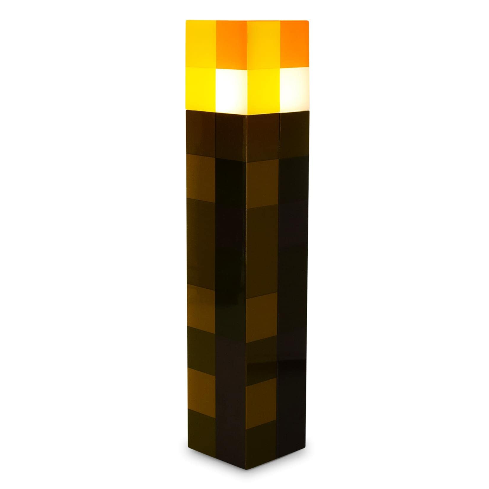 Minecraft Brown Stone Torch Plug-in Night Light with Auto Dusk to Dawn Sensor - LED Mood Lighting for Kids Bedroom, Playroom, Hallway | Home Decor Essentials | Video Game Gifts & Collectibles for Gamers & Fans | Perfect for Nighttime Safety & Themed Room Decor