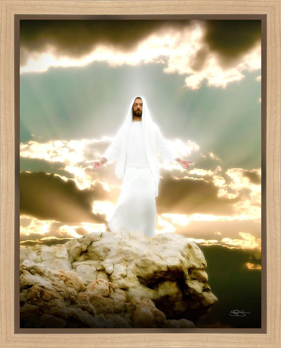 Behold My Beloved Son Gallery Wrap Canvas - Religious Wall Art for Home Decor, Church & Office - Inspirational Christian Gift for Baptism, Easter & Holidays