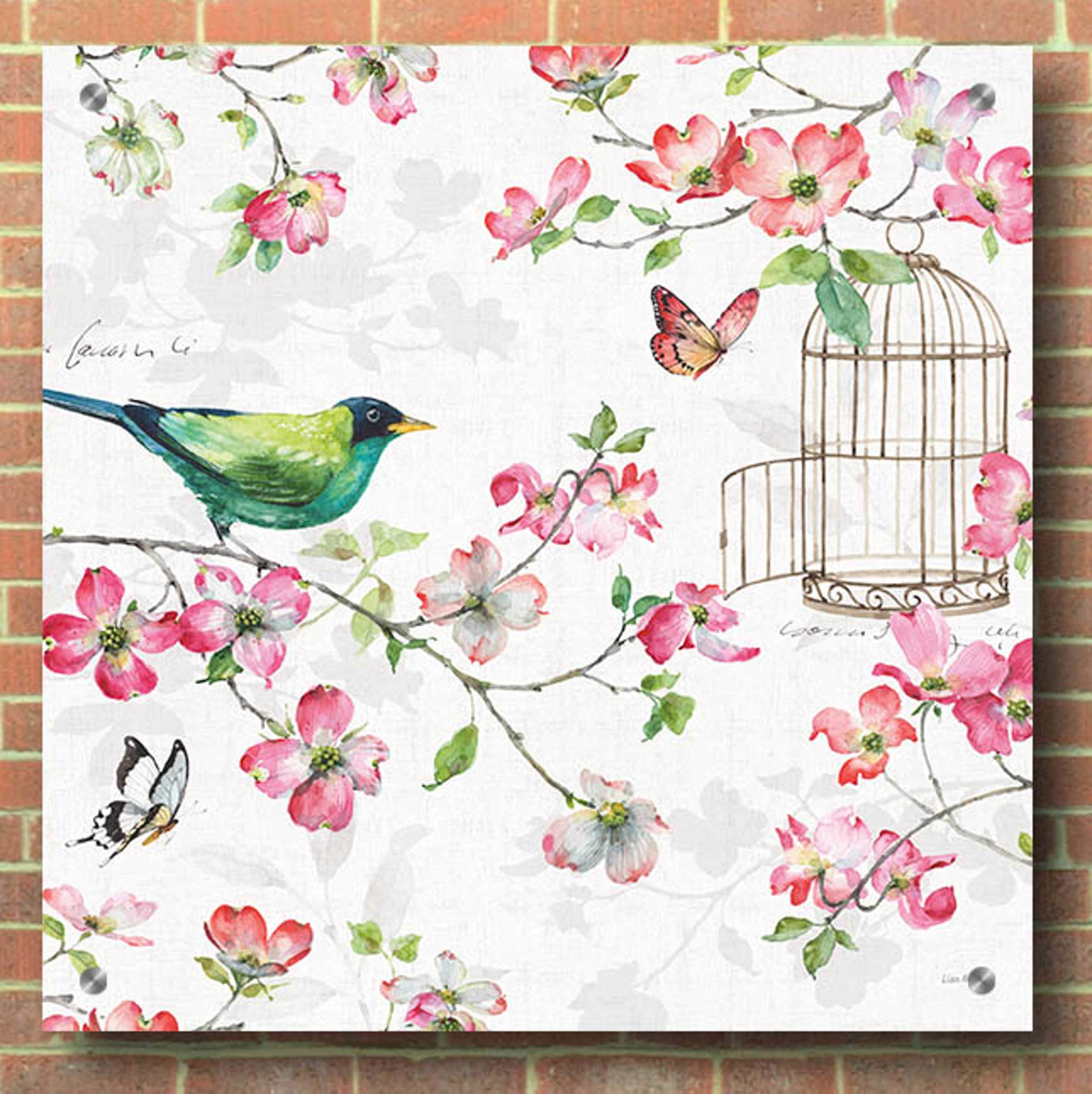 Lisa Audit 'Dogwood Garden IV' Acrylic Glass Wall Art - 36x36 Inches Modern Floral Painting for Living Room, Bedroom & Office Decor