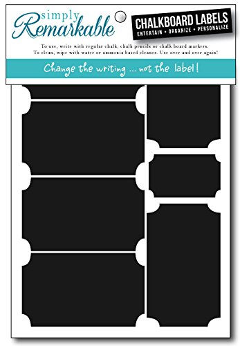 Reusable Chalk Labels - Eco-Friendly Wipe Clean Chalkboard Stickers for Pantry, Kitchen & Office Organization - Perfect for Jars, Containers & Storage Bins